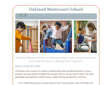 Tablet Screenshot of oaklandmontessori.com